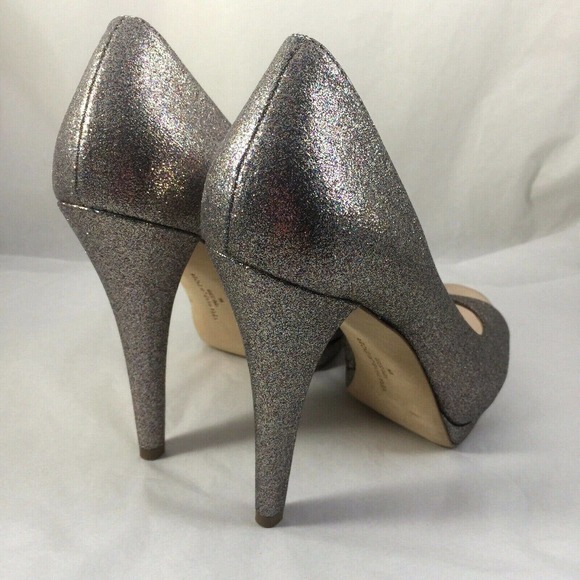Vera Wang Lavender Label Selima Platform Pump Multi Glitter 9 Peep Toe O… - Picture 5 of 7